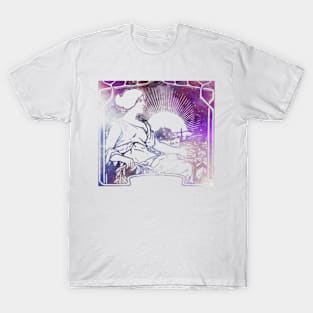 Woman And Sunrise In Amethyst T-Shirt